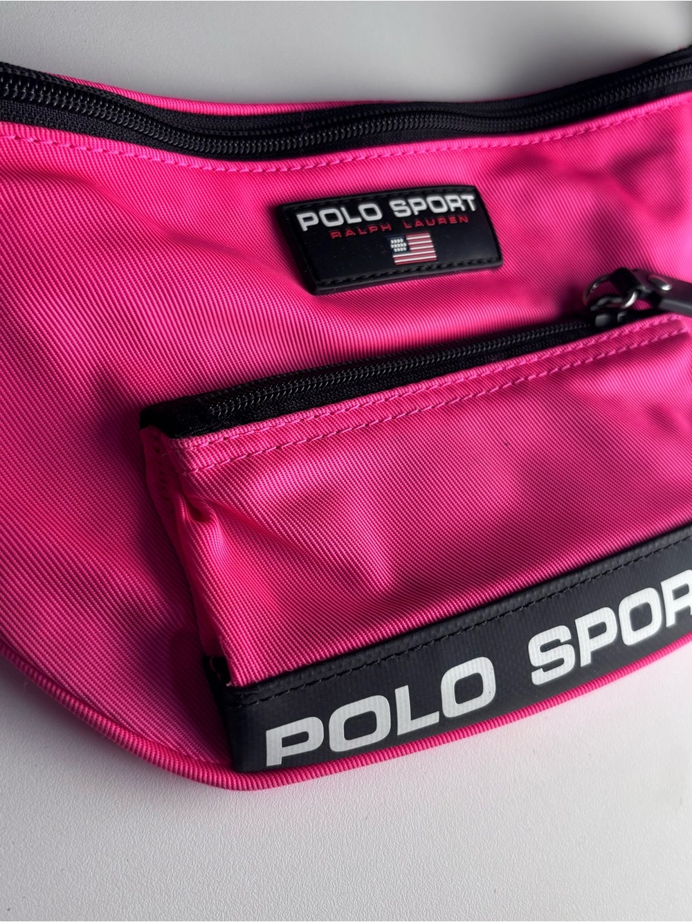 Ralph Lauren Polo Sport Hot Pink and Black Waist Bag - Picture 4 of 10